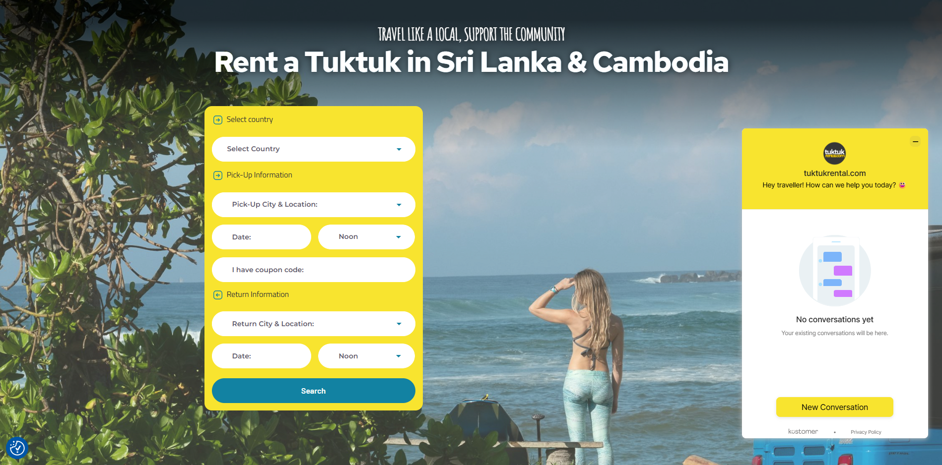 TukTuk Rental AI Chatbot Interface showing $3.5M in qualified leads